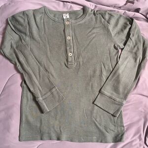 KQ cotton long sleeve shirt 8 sage green